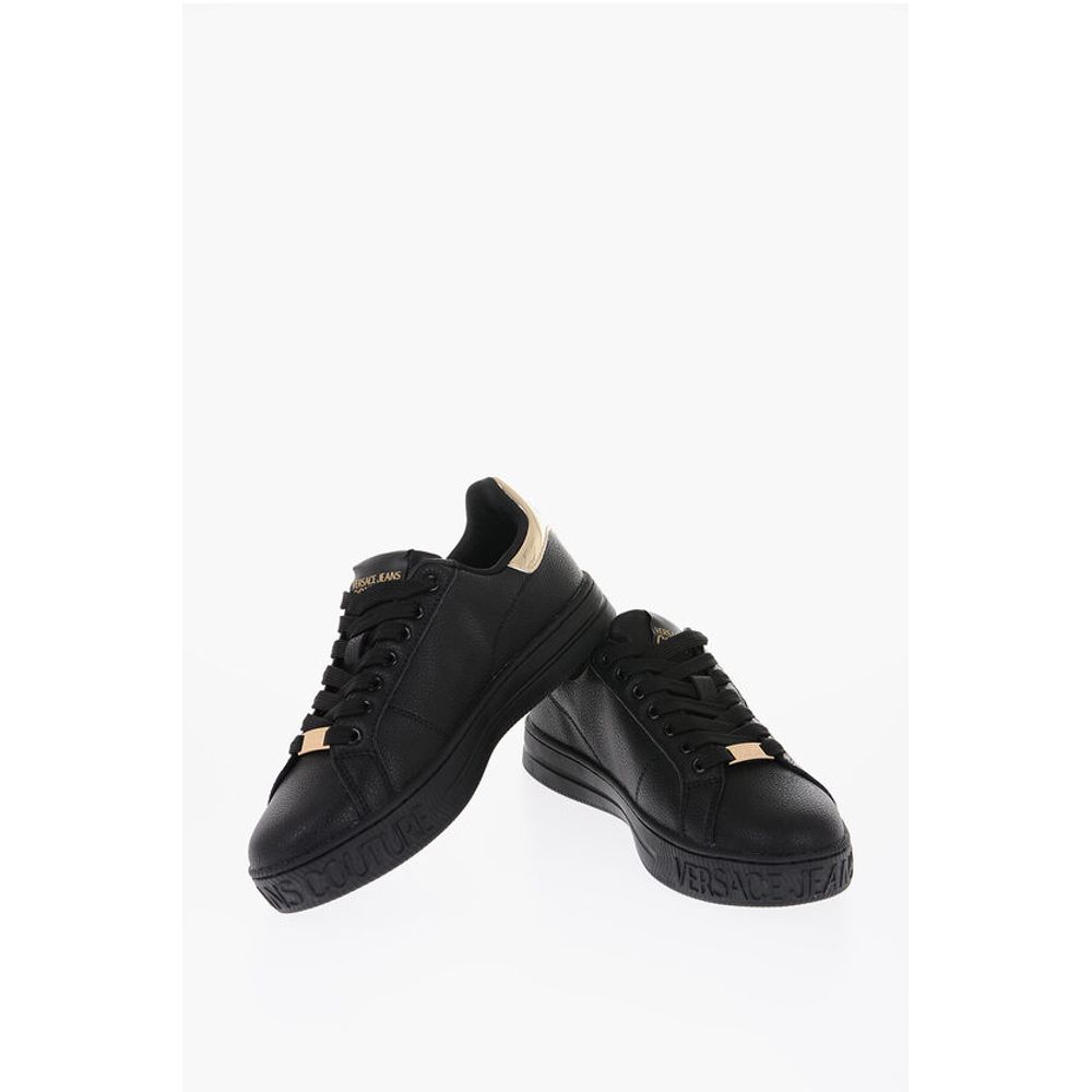

Низкие кеды JEANS COUTURE из текстурированной кожи с золотистым Versace, Yellow