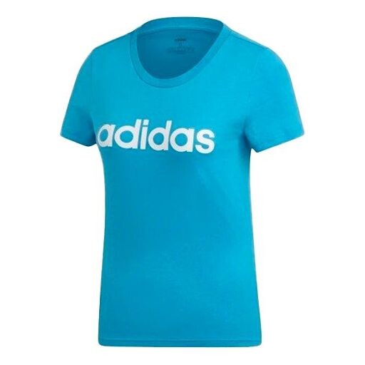 

Футболка alphabet logo printing short sleeve blue Adidas, синий