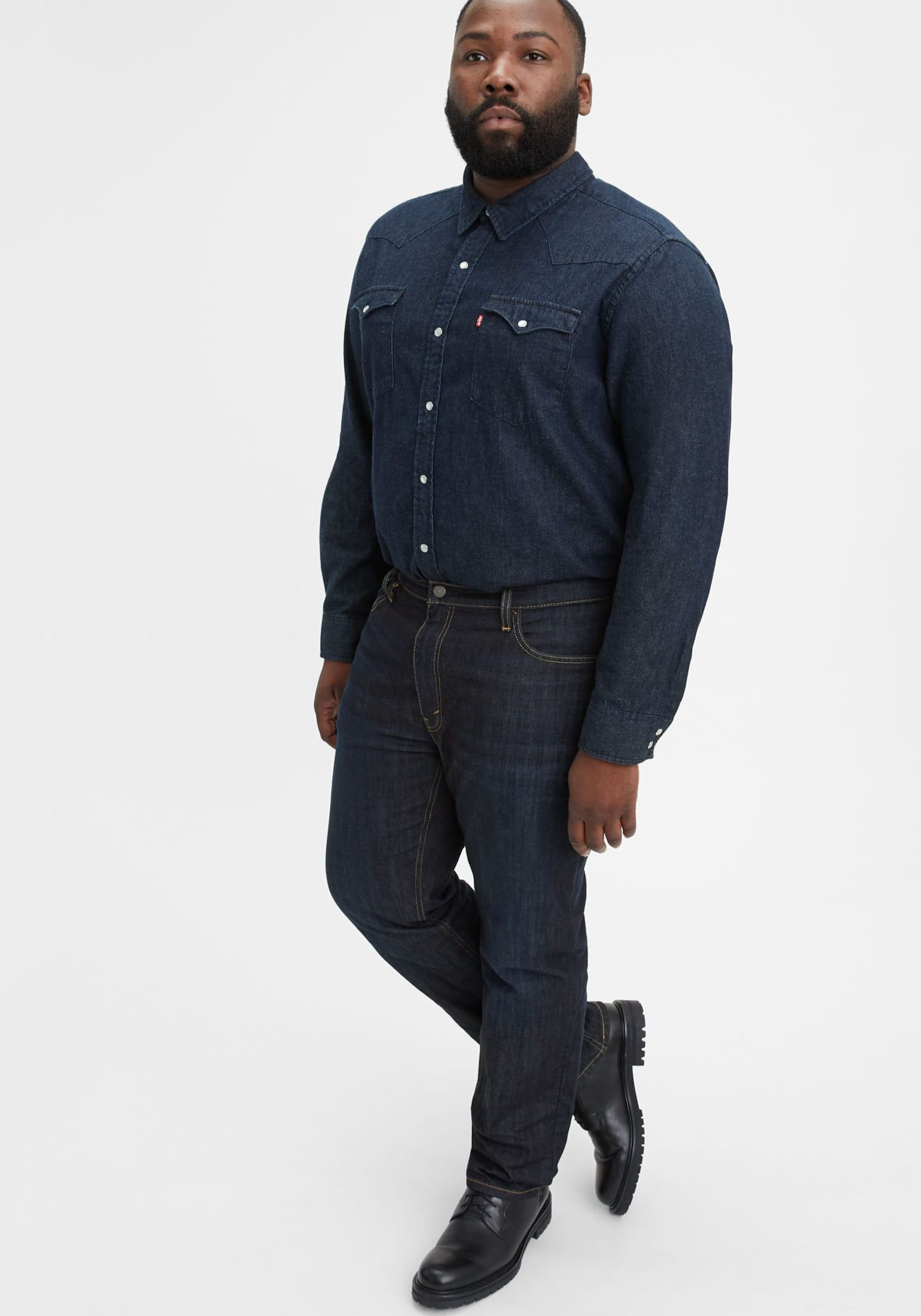 Levi's Big & Tall Джинсы Regular в темно-синем цвете — фото 4