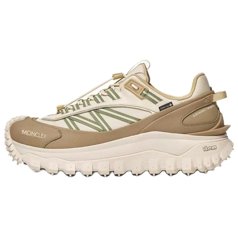Кроссовки кожаные Moncler Light Beige