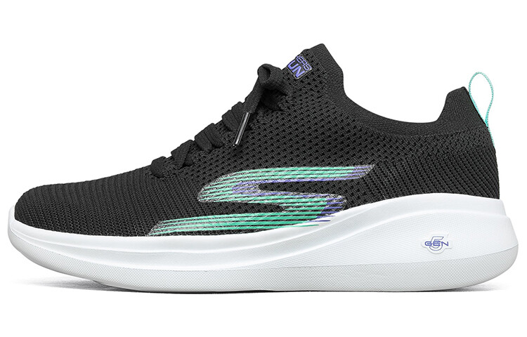 

Кроссовки женские с низким верхом, черные/зеленые Skechers