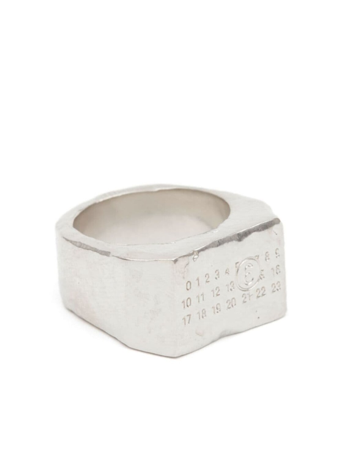 

Геометричное кольцо MM6 Maison Margiela, серебряный