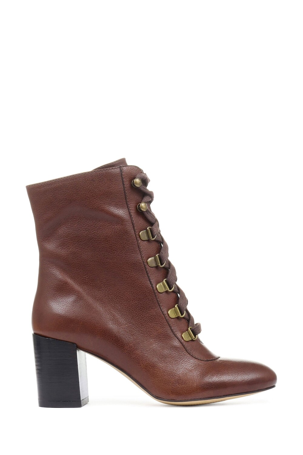 Liana Lace-Up Женские ботильоны на высоком каблуке Jones Bootmaker, коричневый — фото 4