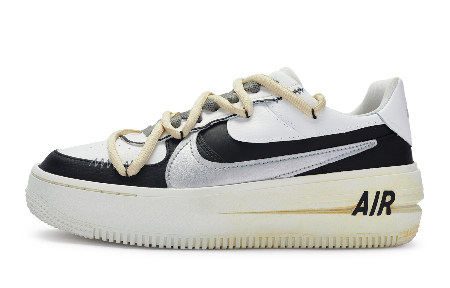

Кроссовки для скейтбординга Air Force 1 женские, низкие, серебристые Nike