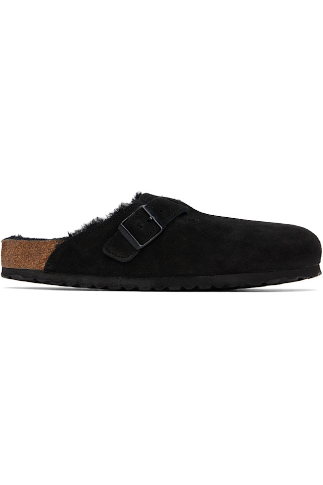 

Классические лоферы-слипоны из замши с овчиной Boston Birkenstock, мультиколор