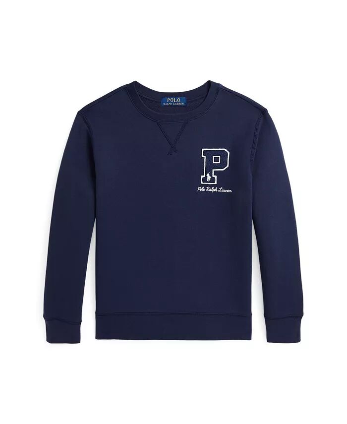 

Для малышей и маленьких мальчиков Флисовая толстовка Letterman Polo Ralph Lauren, зеленый