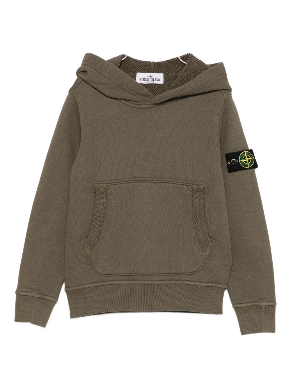 

Худи с нашивкой-логотипом Stone Island Junior, зеленый