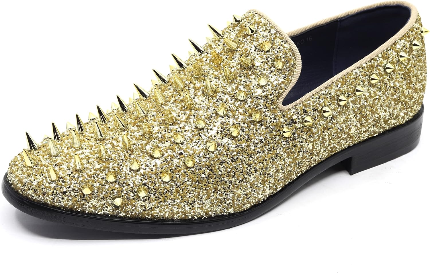 

Мужские модные блестящие туфли-лоферы Metrocharm с пайетками, для вечернего костюма, без шнурков SM-16, золотой