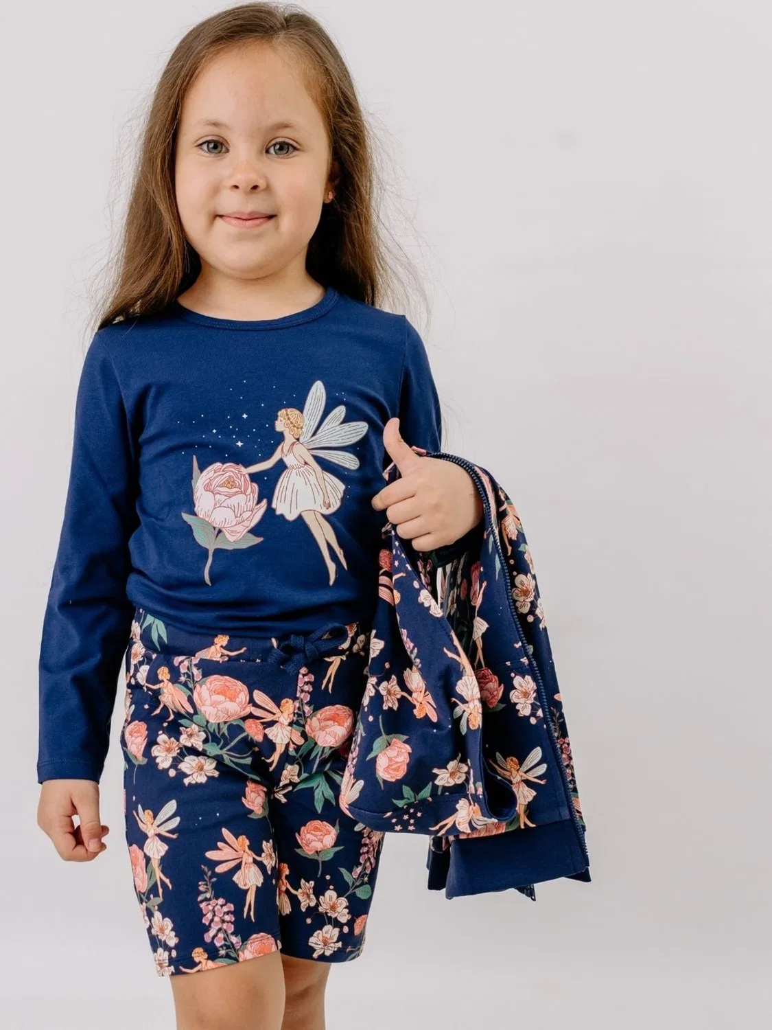 Футболка 'Walkiddy - Fairies and Flowers Shirt' Walkiddy, Navy — фото 3