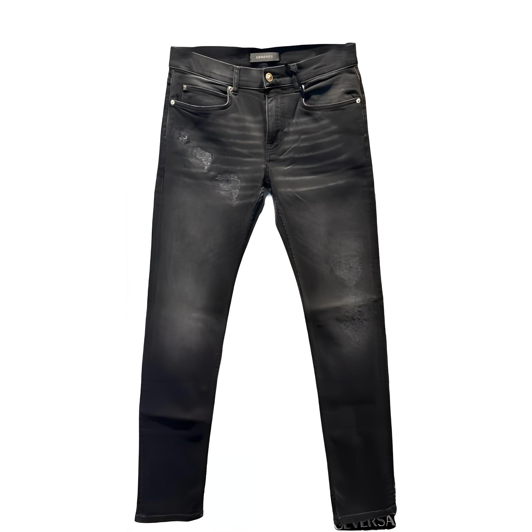 

Серые джинсы VERSACE с вышитым логотипом и эффектом стрейч