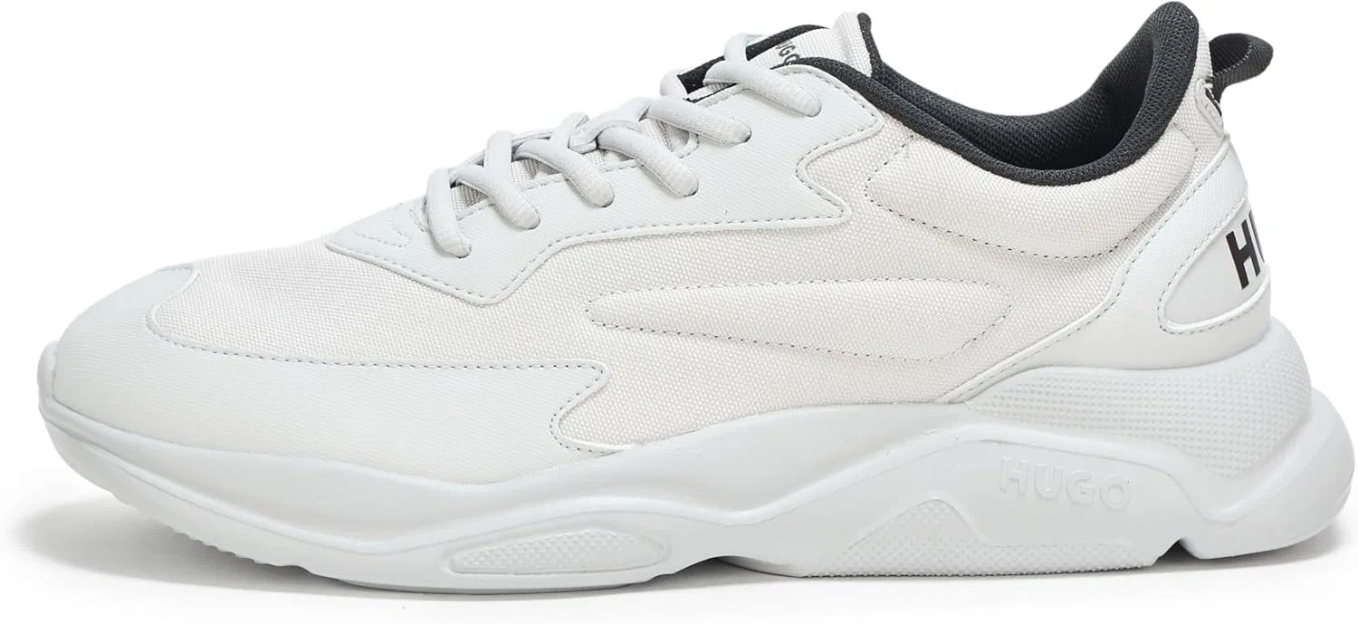 Мужские кроссовки HUGO в беговом стиле с толстой резиновой подошвой, Pearl Grey — фото 2
