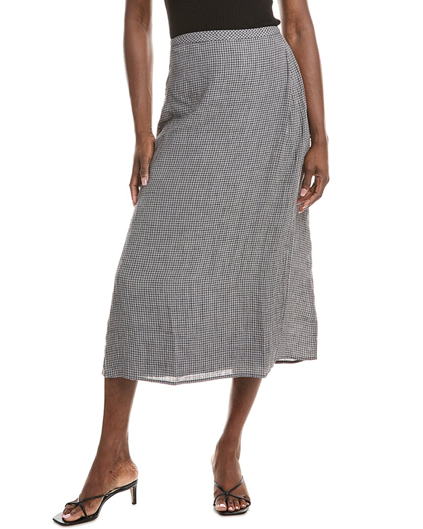 

Юбка-рапа из льна EILEEN FISHER, серый