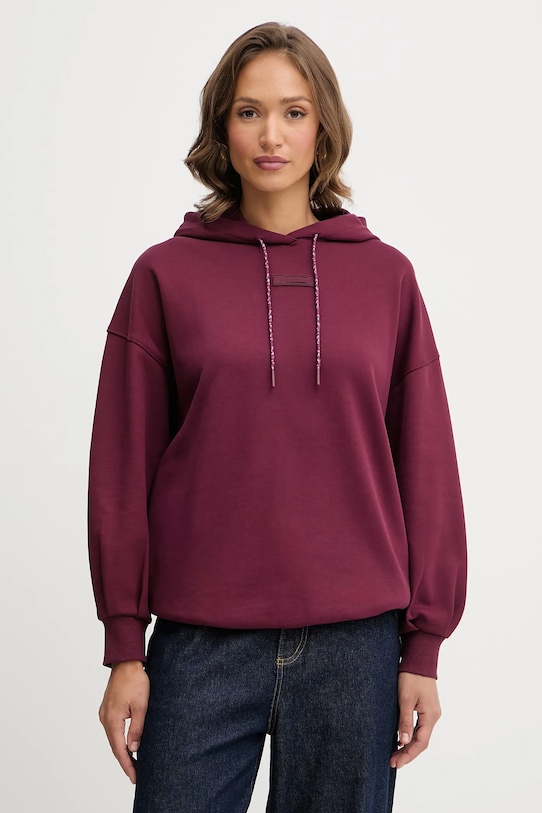 

Хлопковая толстовка Armani Exchange, красно-фиолетовый