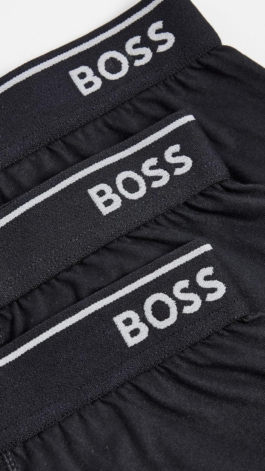 BOSS Мужские классические боксеры из хлопка, 3 шт, Black — фото 3
