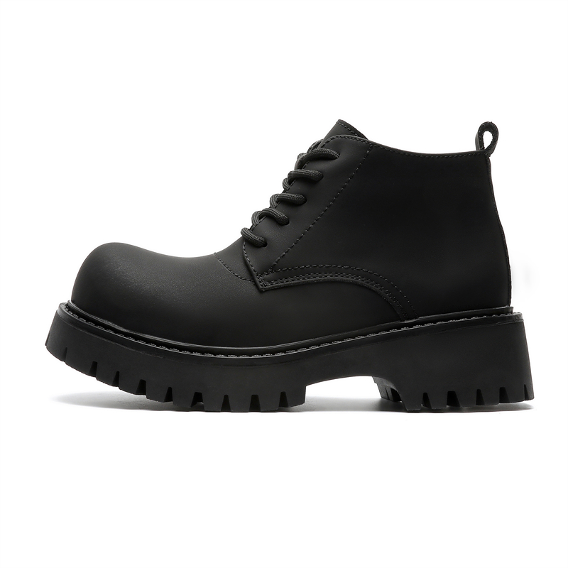 

ZHENRAN Утепленные черные унисекс короткие ботинки Martin, цвет Black Fleece-Lined