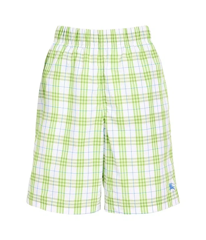 Шорты в клетку Felix Burberry Kids, Apple Green