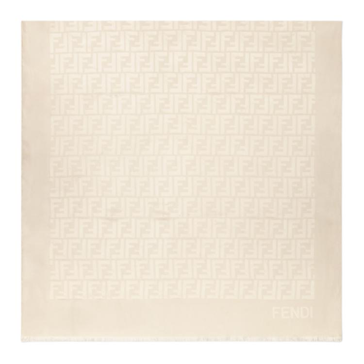 

FENDI Шелковый шарф бежевый Women's Beige, Beige