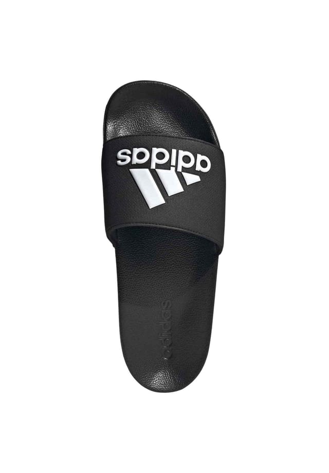 Туфли для купания "shower adilette" стелька с логотипом и принтом Adidas, черный — фото 4