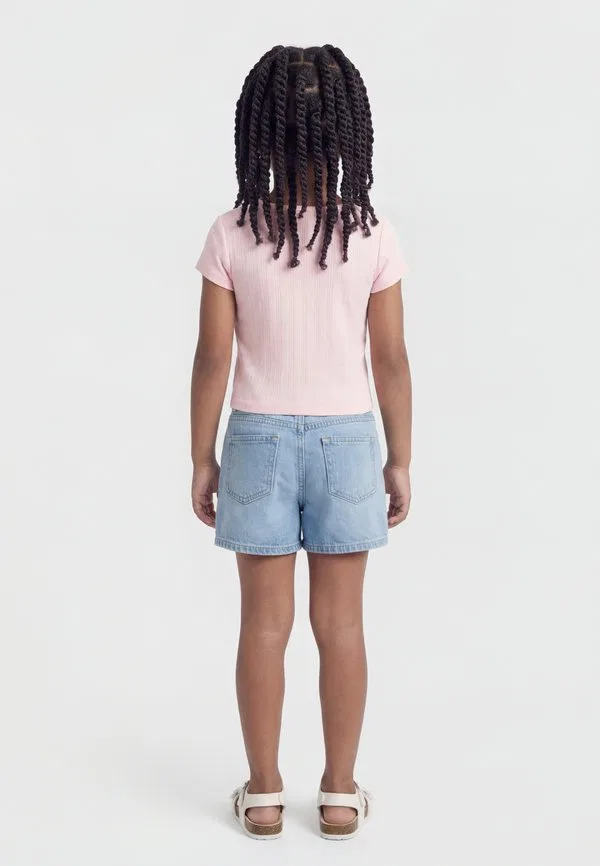 Футболка с принтом и вырезом-лодочкой Abercrombie & Fitch, Chalk Pink — фото 2