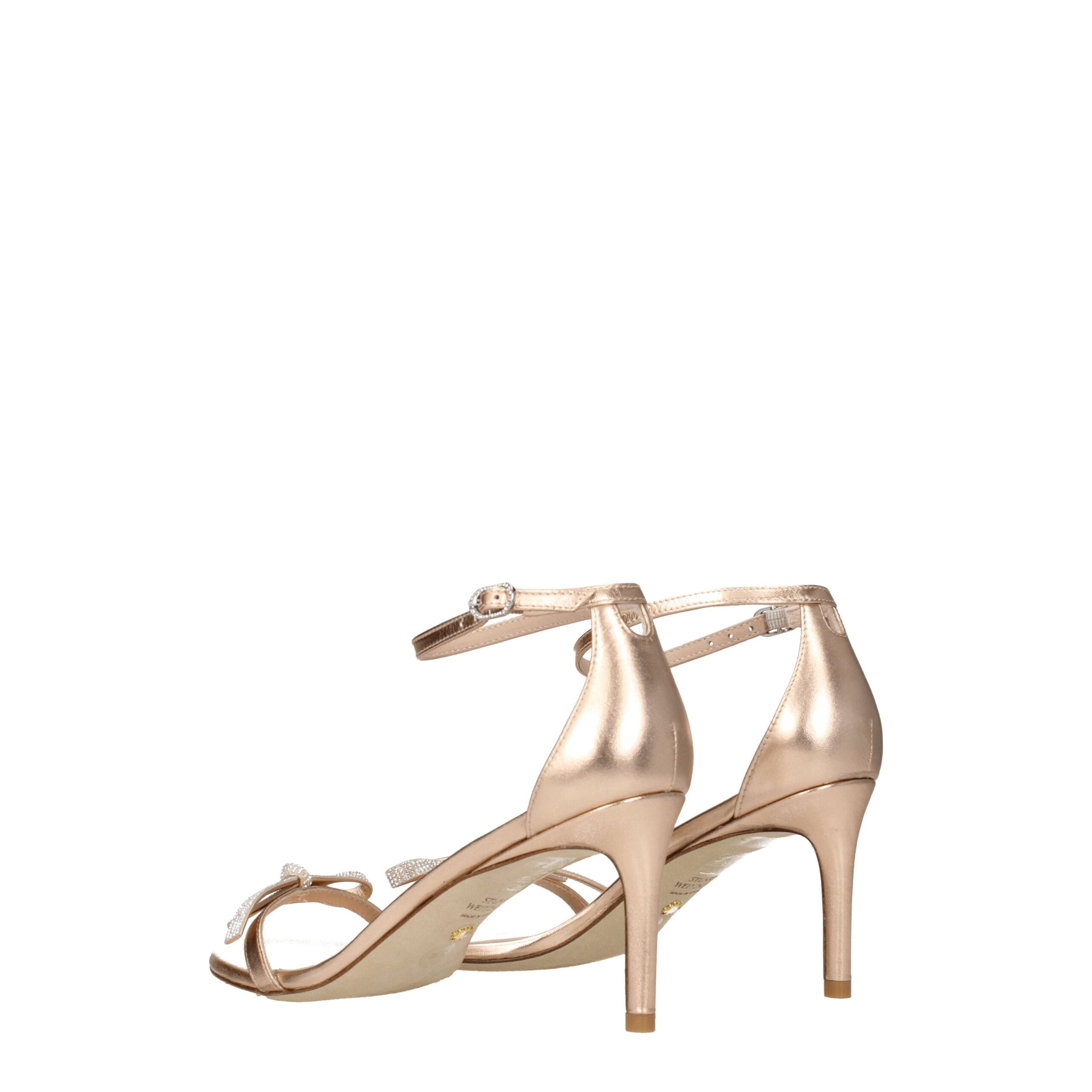 Стюарт Вайцман Кожаные женские сандалии Stuart Weitzman, розовый — фото 4
