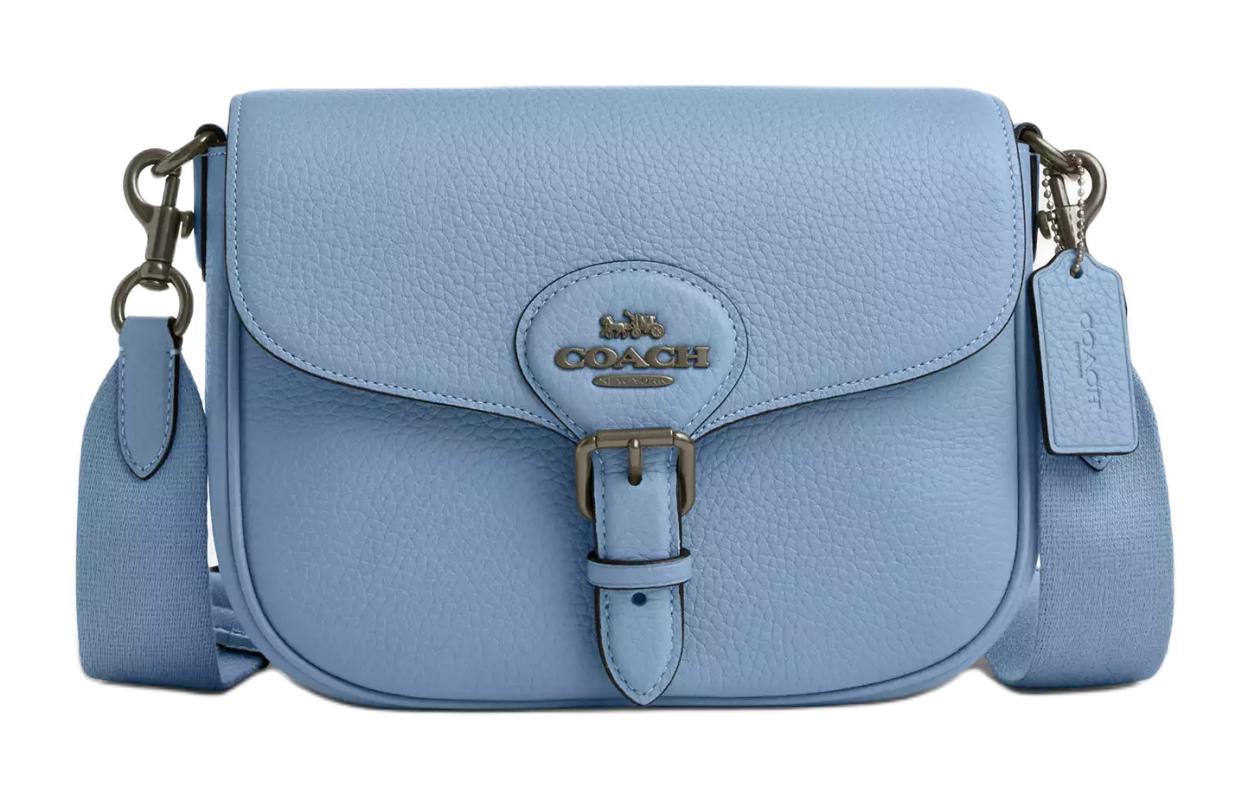 

Кожаная сумка-седло Amelia, кожаная сумка через плечо, средняя женская сумка-кроссбоди COACH, Set (Bag+Dust Bag)