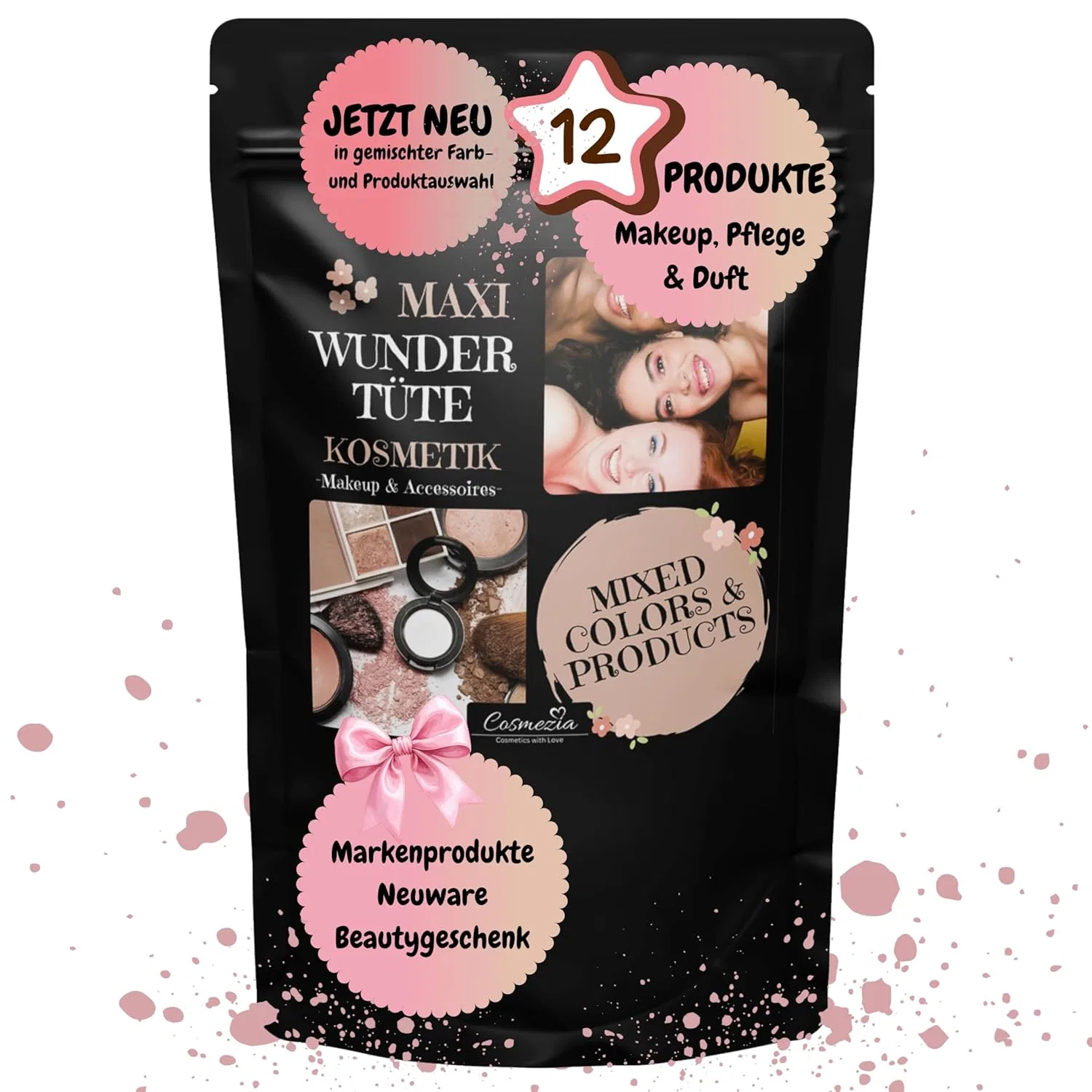 Косметический набор-сюрприз «Maxi Beauty Wonder Bag» из 12 продуктов Cosmezia
