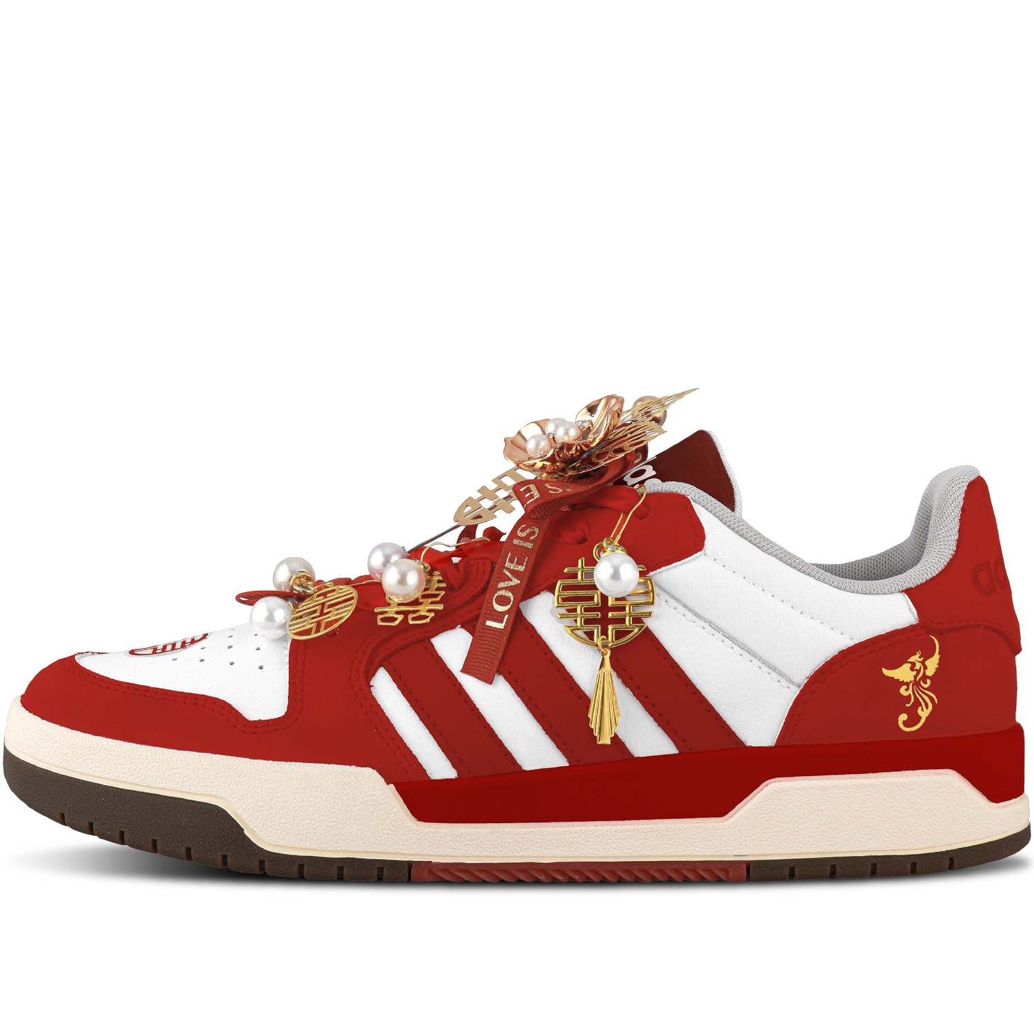 

Adidas Neo Кроссовки для скейтбординга Enrap Thermal Cushioning Abrasion Resistant Balance Low top, унисекс, красно-золотые