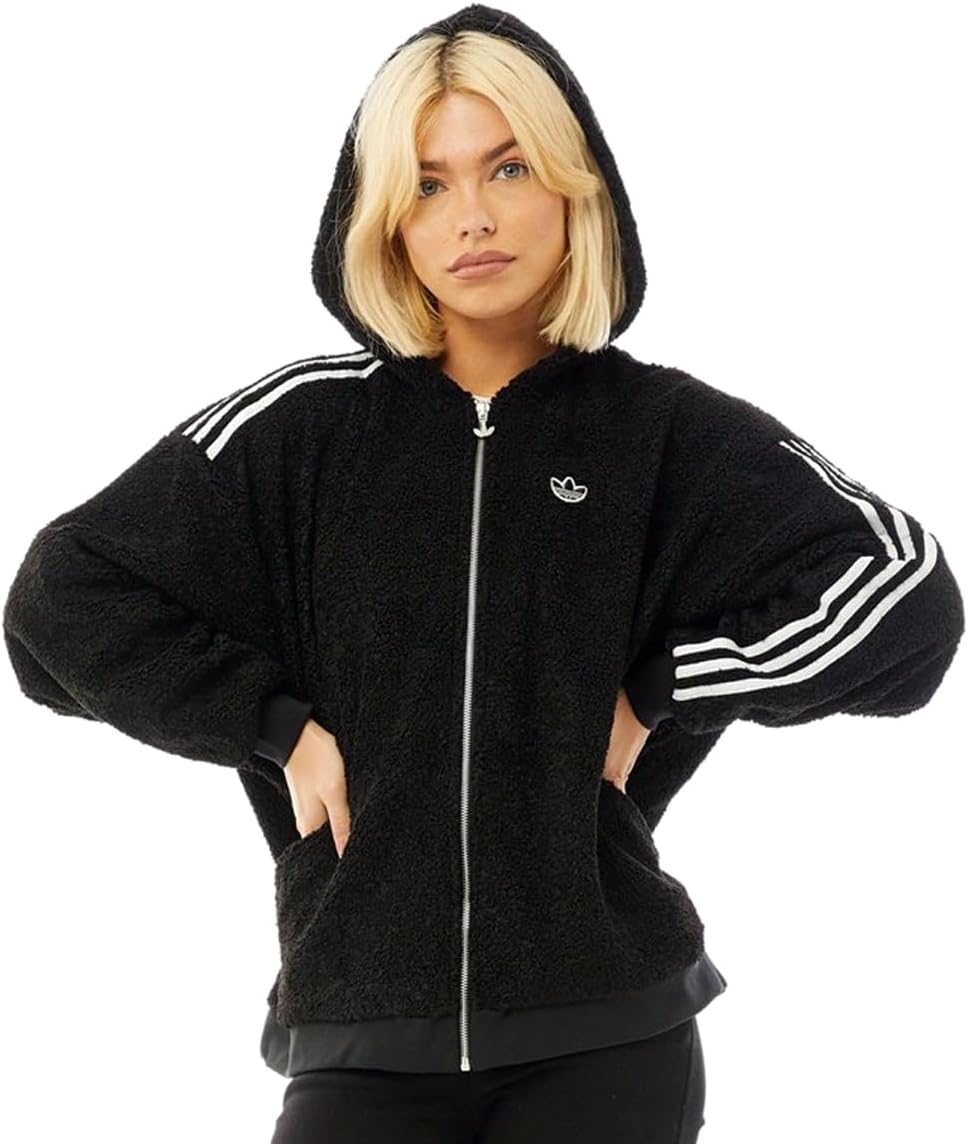 

adidas Originals Женская худи на молнии из флиса, черная, Black