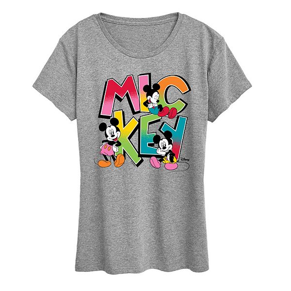 

Женская футболка с принтом Mickey Mouse Disney, Heather Gray