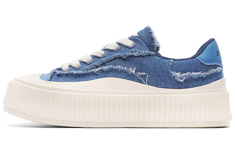 

Кроссовки Dickies Skateboarding Shoes Women's Low-top White/blue, темно-синий