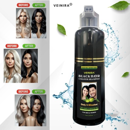 Травяной шампунь-краска для волос Effortless Instant Dye для мужчин Veinira — фото 3