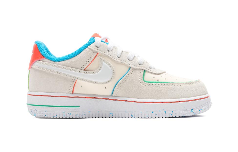 Кроссовки Air Force 1 Low "Holiday Cookies" PS Nike, бежевый/синий — фото 3