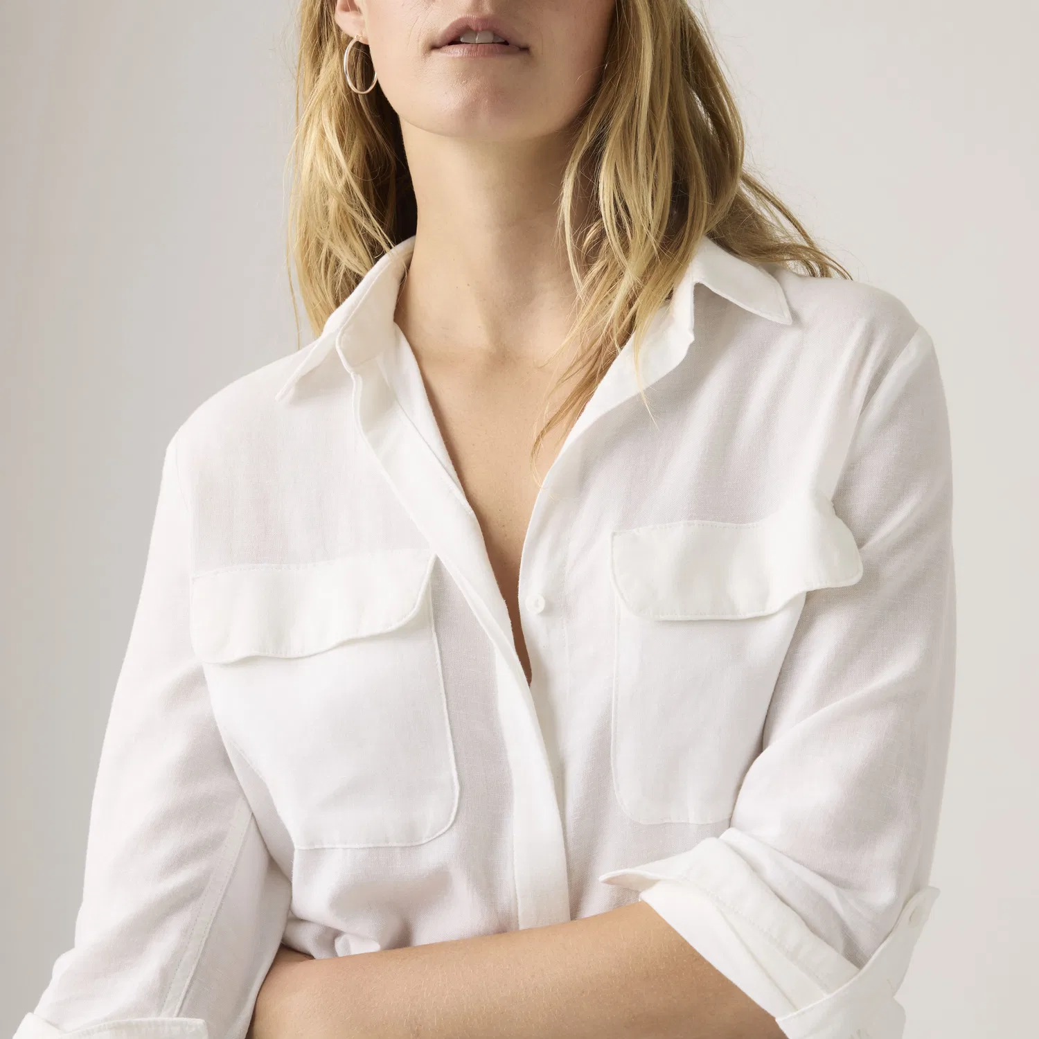 Рубашка из льна Elaine Utility Levi's, White — фото 2