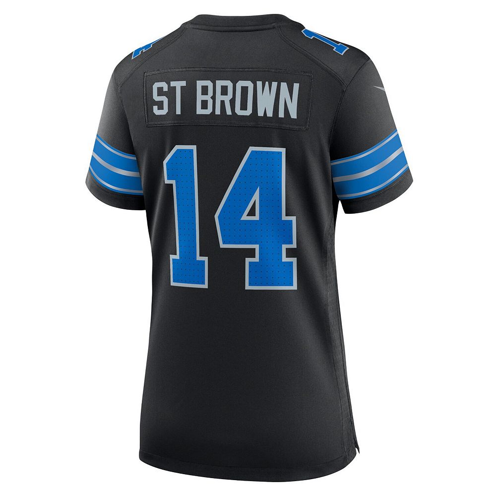 

Женское джерси Nike Amon-Ra St. Brown Black Detroit Lions 2nd Альтернативная игра, цвет Lns Black