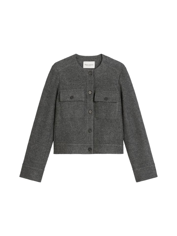 

Домашняя шерстяная куртка цвета Rocky Gray Melange Marc O'Polo