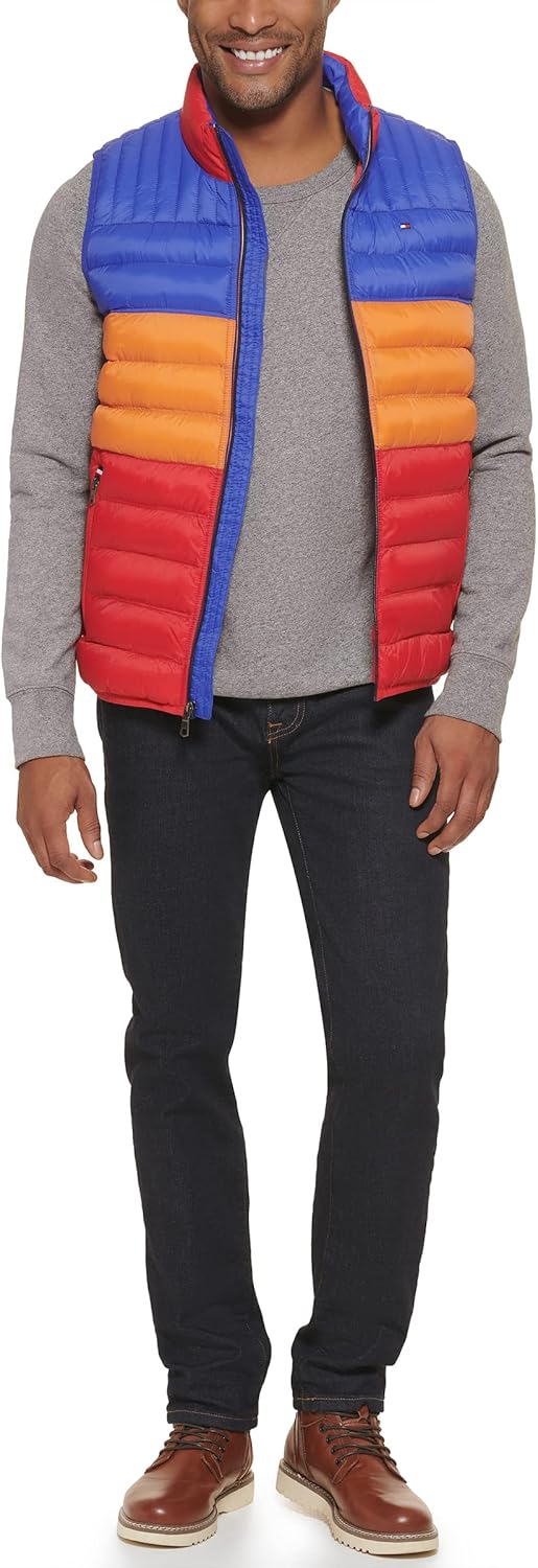 Легкая мужская куртка-пуховик Tommy Hilfiger, Bright Colorblock — фото 3
