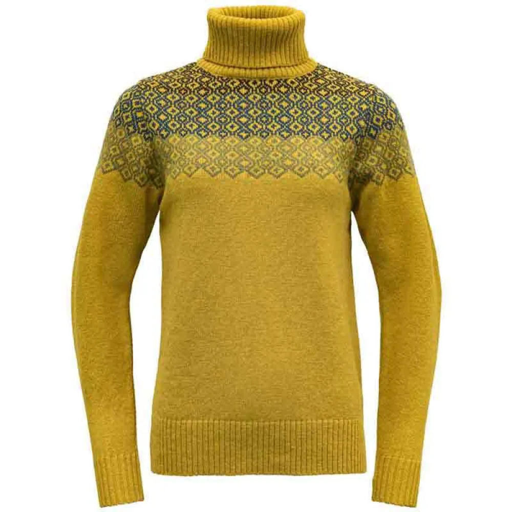 

Свитер DEVOLD OF NORWAY Syvde Wool High Neck, желтый