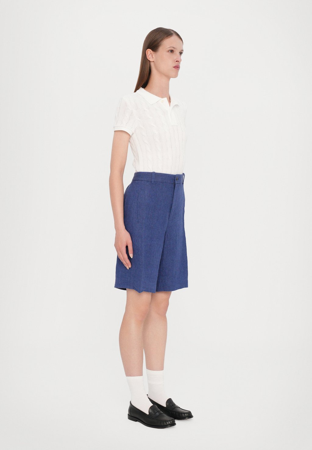 Шорты LONG FLAT FRONT Polo Ralph Lauren, синий — фото 4