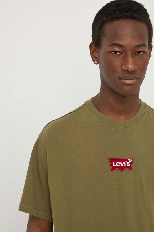

Хлопковая футболка Levi's, зеленый