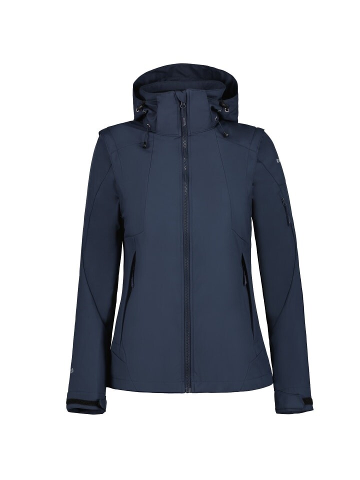 

Куртка софтшелл Icepeak Softshell Jacke Weste mit Kapuze, синий
