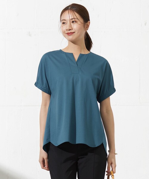 

Футболка трикотажная с французскими рукавами J.PRESS, бирюзово-синий