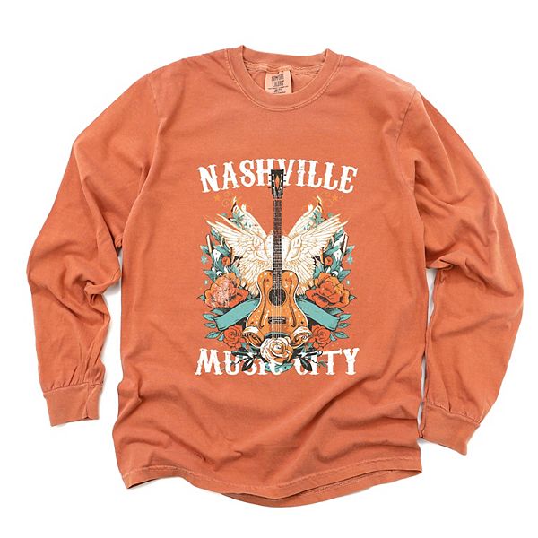 

Nashville music city guitar grunge - женская футболка с длинным рукавом, окрашенная в готовом виде Simply Sage Market, Yam, Серый, Nashville music city guitar grunge - женская футболка с длинным рукавом, окрашенная в готовом виде Simply Sage Market, Yam