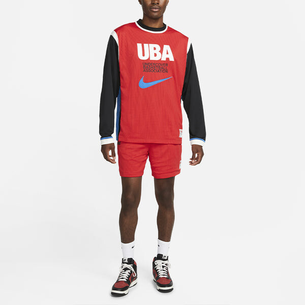 Шорты mesh shorts contrasting colors alphabet printing sports basketball asia edition red Nike, красный — фото 3