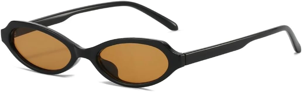 

Женские солнцезащитные очки в стиле ретро, ​​маленькие овальные, с персонализированной контрастной оправой и леопардовым принтом, мужские очки UV400 UATXTAU, Black Tea