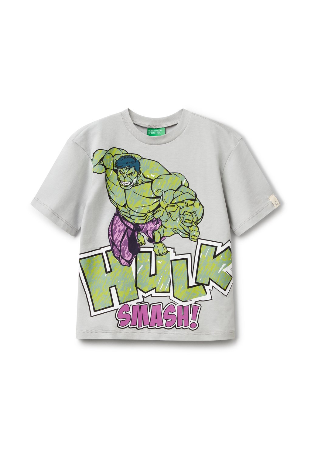 

Футболка с принтом HULK MARVEL United Colors of Benetton, серый