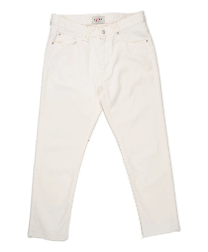 

Джинсы прямого кроя с 5 карманами и изображением счастливого морковного быка Cycle, белый