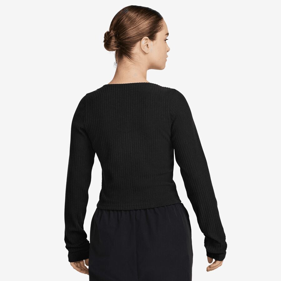 Куртка Sportswear Chill Knit Rib Full-Zip Cardigan NIKE, цвет black/black — фото 2