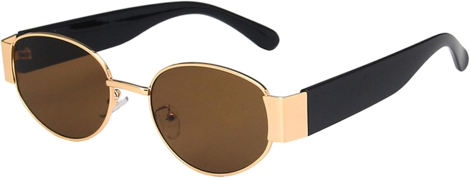 

Женские солнцезащитные очки в винтажном стиле, круглая металлическая оправа, защита от УФ-излучения UV400, подходят для вождения, отдыха на природе и игры в гольф TDWDKE, B