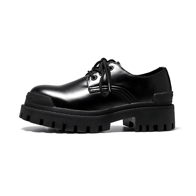 SHUPATE Мужские повседневные туфли черные однослойные, цвет Black Single Layer Shoes — фото 4