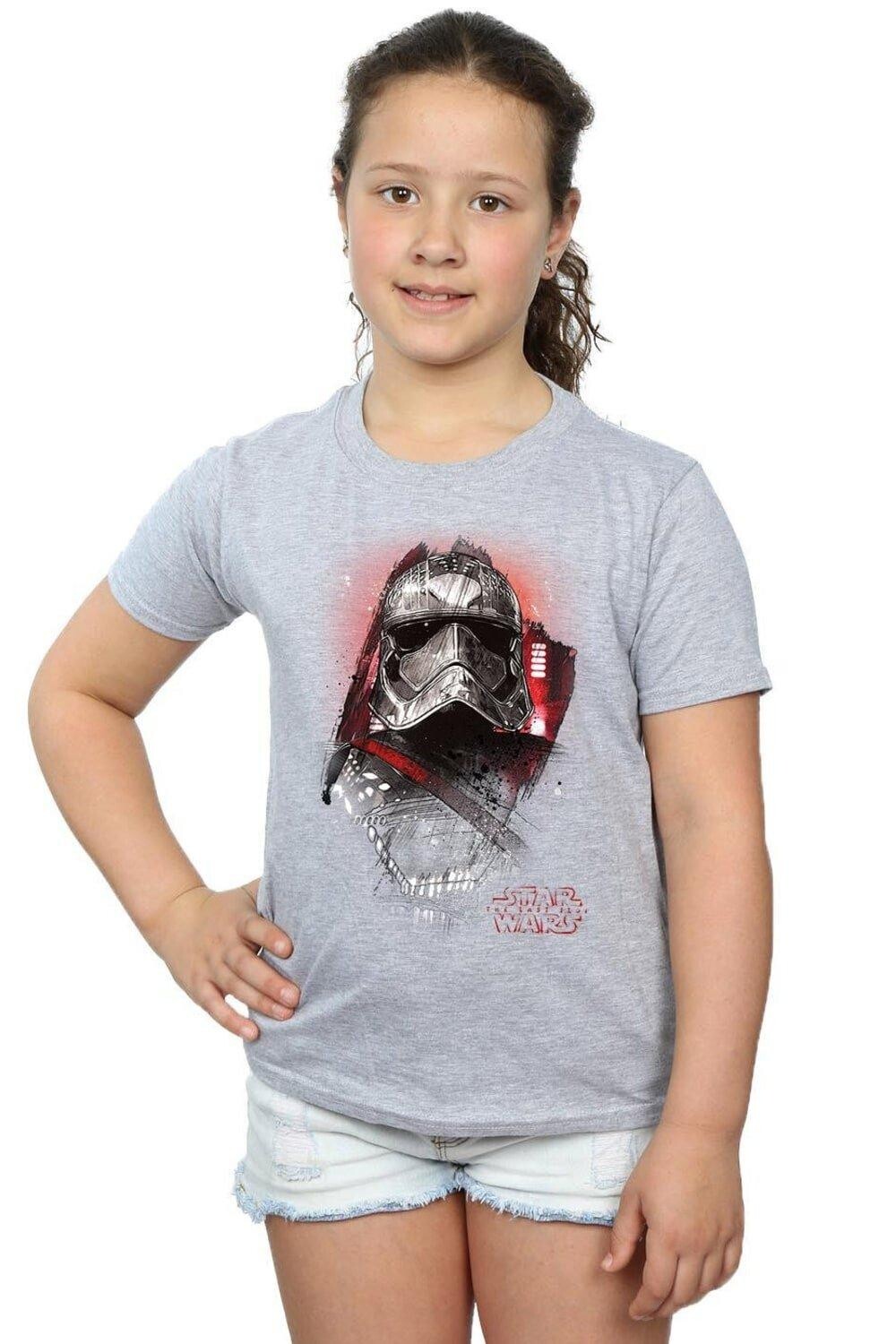 

Хлопковая футболка с начесом «Последний джедай», капитан Фазма Star Wars, серый